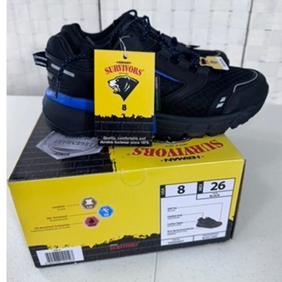 NWT!! "Herman" SURVIVORS Mens,Cary,SZ 8, Soft Toe Work Shoe,Oil & Slip Resistant - Picture 1 of 4